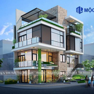 Hồ Sơ Thiết Kế Nhà Góc 4 Tầng
