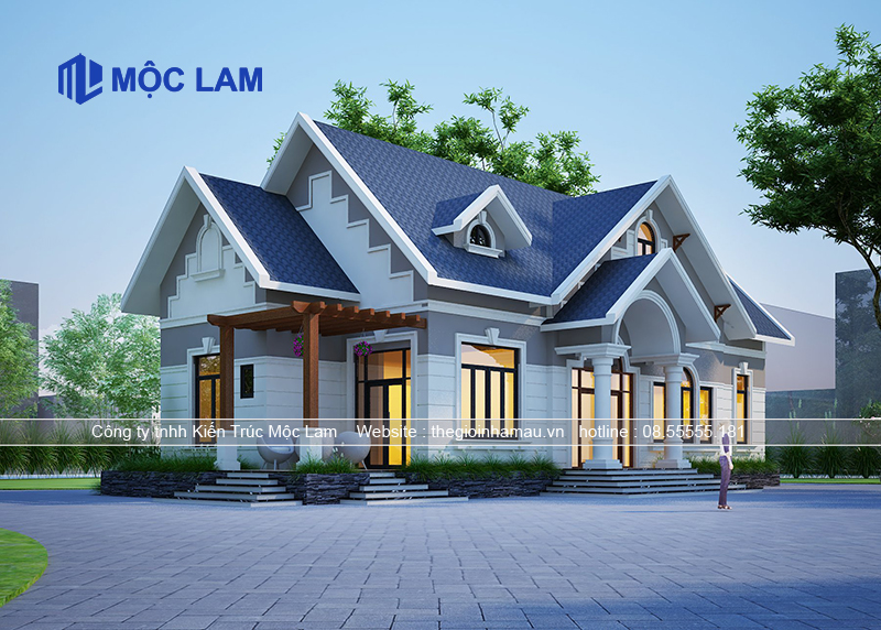 Mẫu Nhà Biệt Thự 1 Tầng Đẹp, Hiện Đại