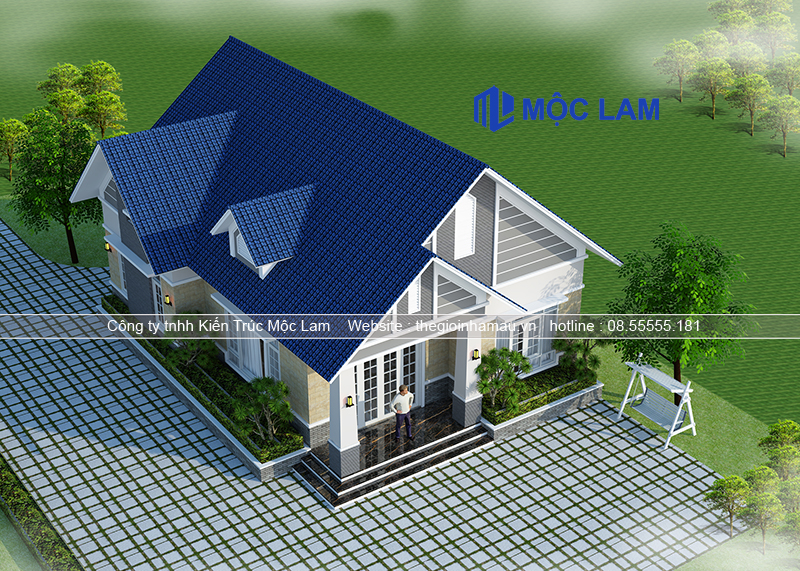 Mẫu thiết Kế Nhà 1 Tầng diện tích 120m2
