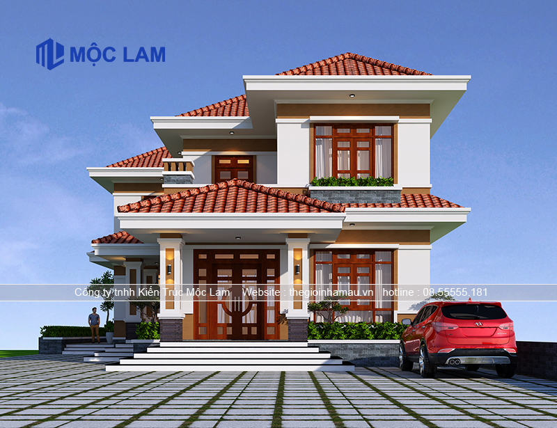 Dựa án thiết kế biệt thự 2 tầng xây dựng tại Lạng Sơn