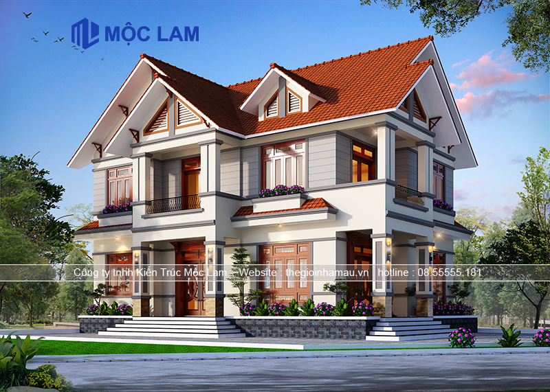 Các Mẫu Biệt Thự 120m đến 150m đẹp sang trọng 2024