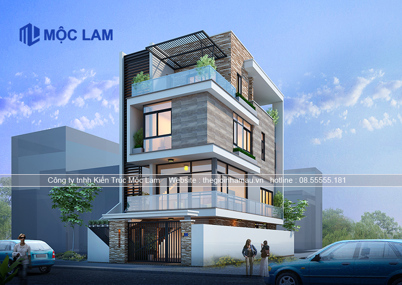 Mẫu Biệt Thự 4 Tầng Hiện Đại