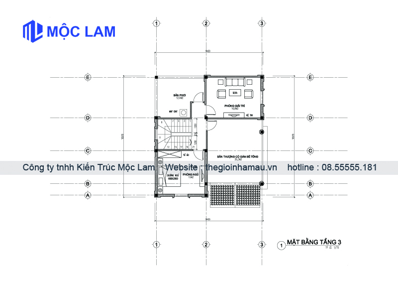 Mẫu Thiết Kế Mặt Bằng Biệt Thự Tân Cổ Điển 3 Tầng Mái Thái Đẹp