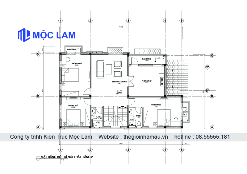 Mẫu Thiết Kế Mặt Bằng Biệt Thự 2 Tầng Mái Thái