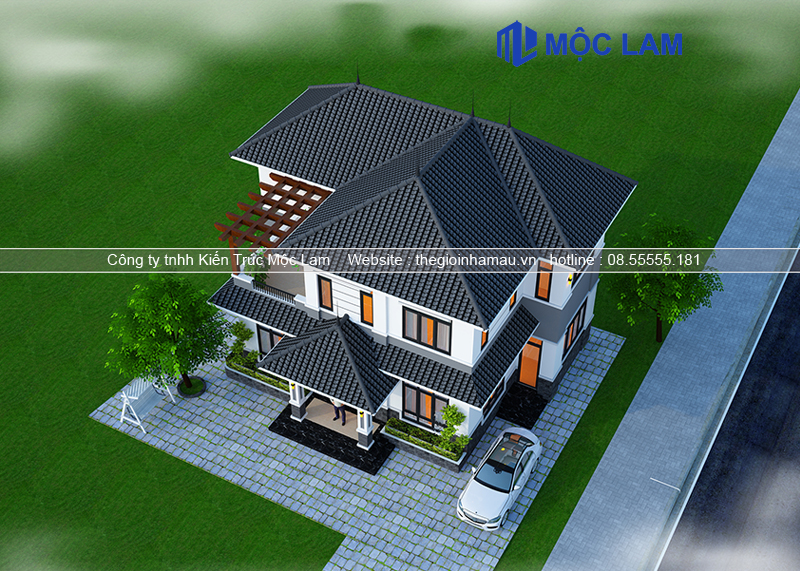 Mẫu Thiết Kế Nhà 2 Tầng Mái Nhật