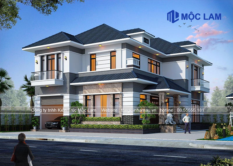 Mẫu Thiết Kế Nhà 2 Tầng Mái Nhật Đẹp