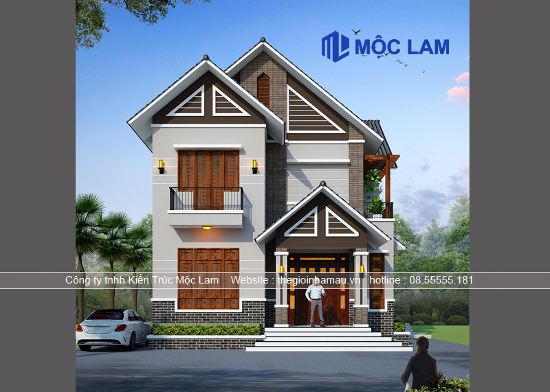 Mẫu Thiết Kế Biệt Thự 2 Tầng Mái Thái