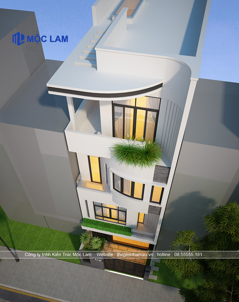 Mẫu thiết kế nhà ống 4 tầng hiện đại