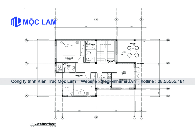 Bản vẽ thiết kế nhà 2 tầng 8x12m