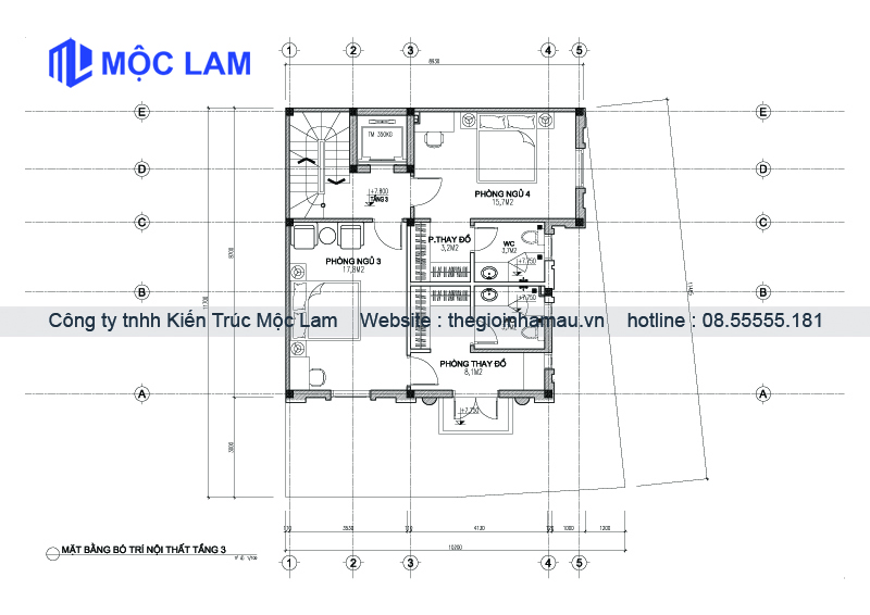 Mặt Bằng Mẫu Biệt Thự Cổ Điển Pháp 5 Tầng