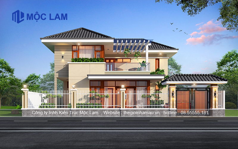 Mẫu Thiết Kế Nhà 2 Tầng Mái Nhật Đẹp