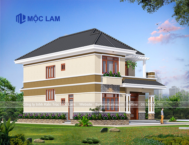 Mẫu Thiết Kế Nhà 2 Tầng Mái Nhật Đẹp