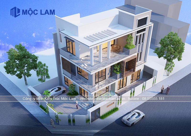 Biệt thự 3 tầng hiện đại đẹp