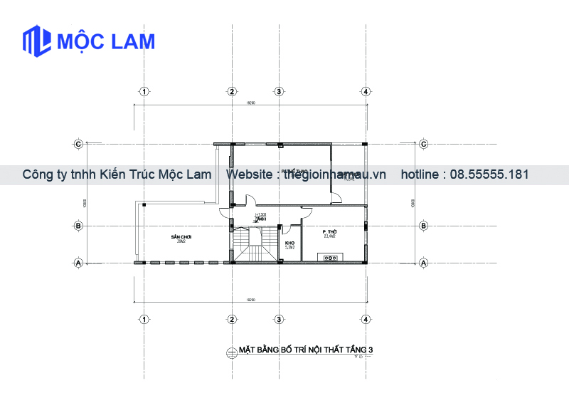 Mẫu Thiết Kế Mặt Bằng Biệt Thự 3 Tầng Hiện Đại Đẹp