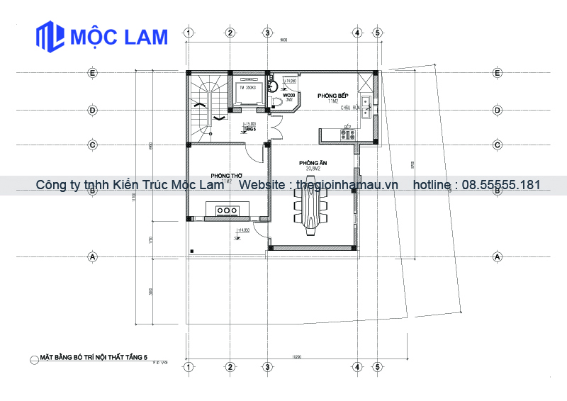 Mặt Bằng Biệt Thự Cổ Điển Pháp 5 Tầng