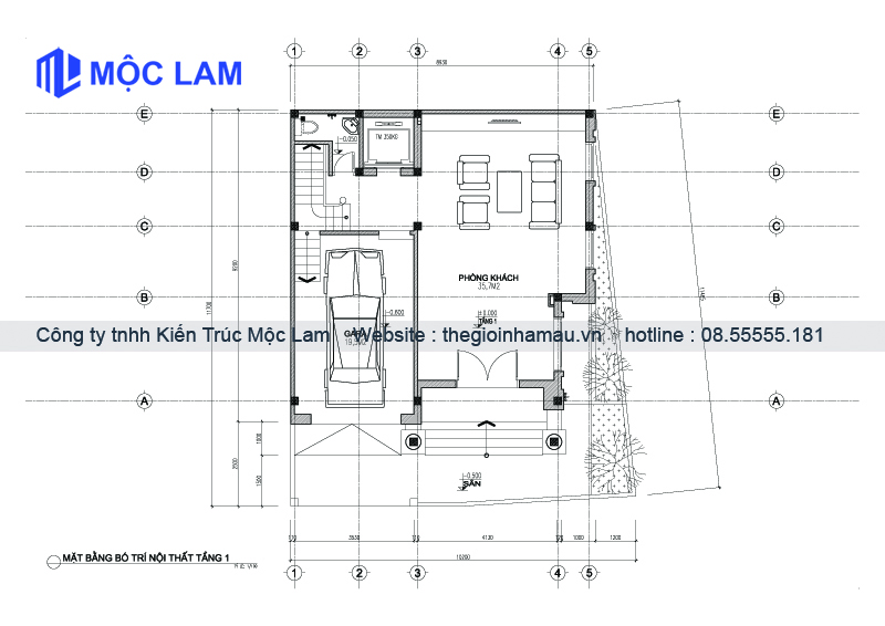Mặt Bằng Biệt Thự Cổ Điển Pháp 5 Tầng