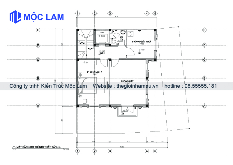 Mặt Bằng Biệt Thự Cổ Điển Pháp 5 Tầng
