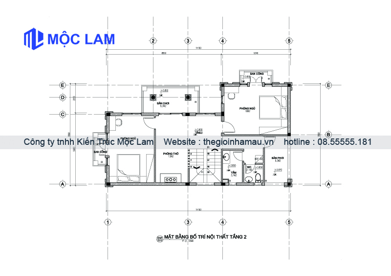 Mẫu Thiết Kế Mặt Bằng Nhà 2 Tầng Mái Thái 96m2