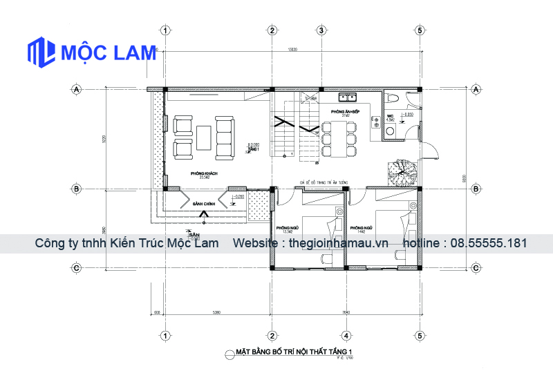Mẫu Thiết Kế Mặt Bằng Nhà 2 Tầng Hiện Đại