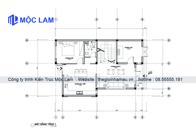 Bản vẽ thiết kế nhà 2 tầng kích thước 8x12m