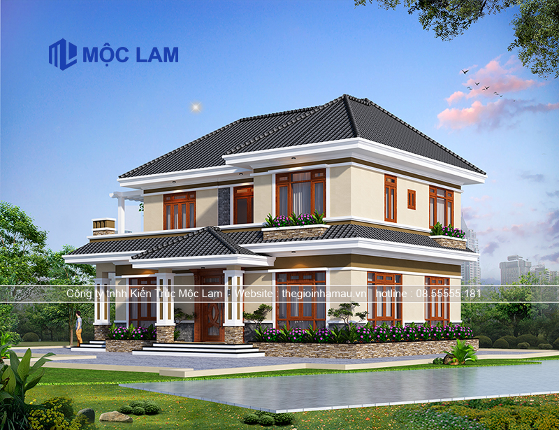 Mẫu Thiết Kế Nhà 2 Tầng Mái Nhật Đẹp