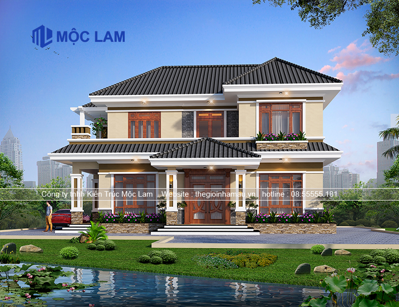 Mẫu Thiết Kế Nhà 2 Tầng Mái Nhật Đẹp