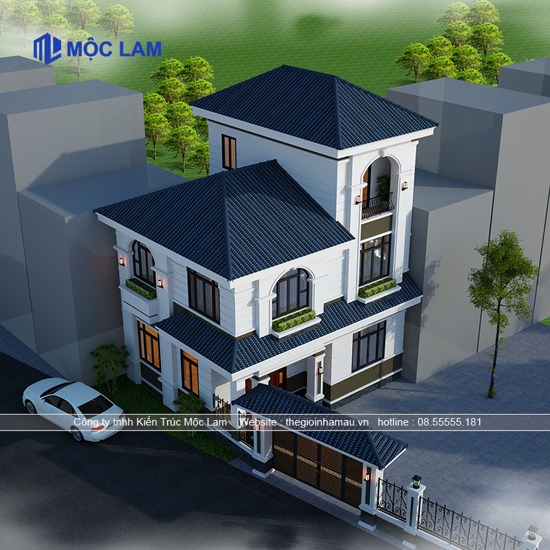 Mẫu Thiết Kế Nhà 3 Tàng Mái Nhật