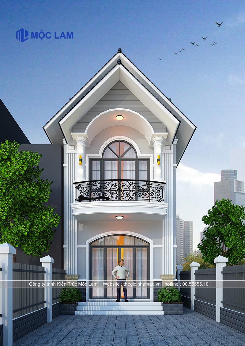 Mẫu nhà phố 2 tầng đẹp