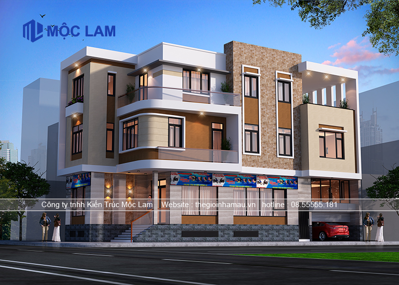 Mẫu thiết kế nhà phố 3 tầng hiện đại