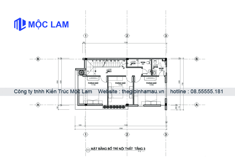 Mặt Bằng Biệt Thự Phố 4 Tầng